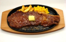 Replica of baked Japanese marbled beef with butter