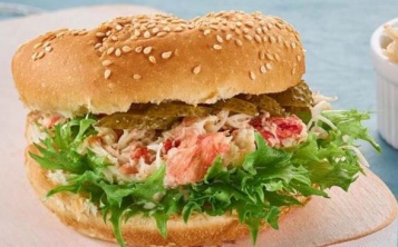 Burger with crab meat