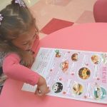 Café designed for children where menu is offered to young guests first