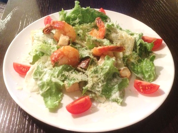 Caesar Salad with Shrimp