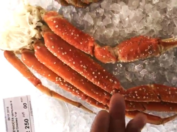 Seafood replicas for a seafood store. Crab Claws