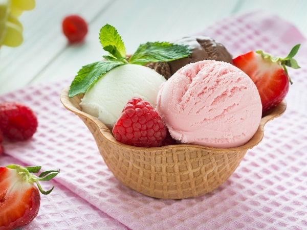 Dessert “Ice Cream in Waffle Cup”