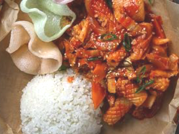 Rice with squid