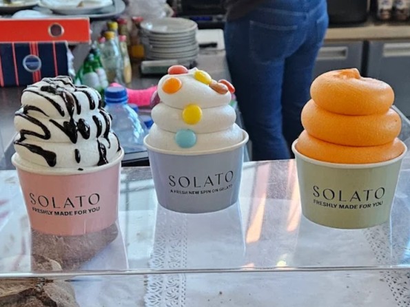 Ice cream replicas were produced for Solato