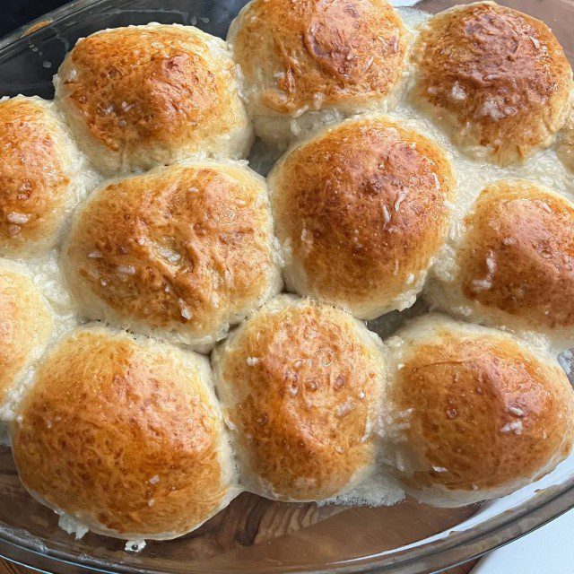 Оригинальное блюдо пампушка в Umami Haus, Вольфсбург