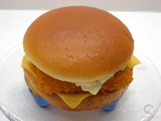 Fish cheeseburger replica