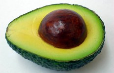 Half-cut avocado