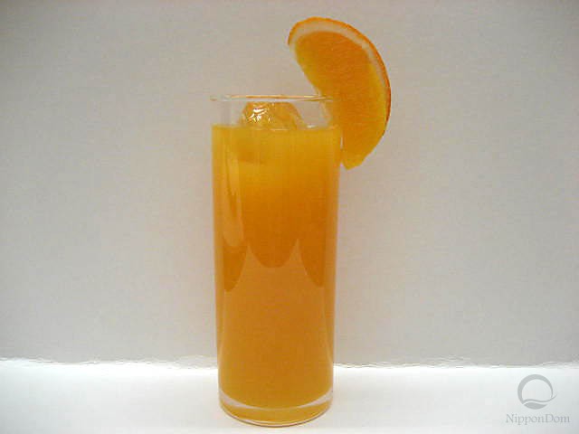 Orange juice decorated with orange