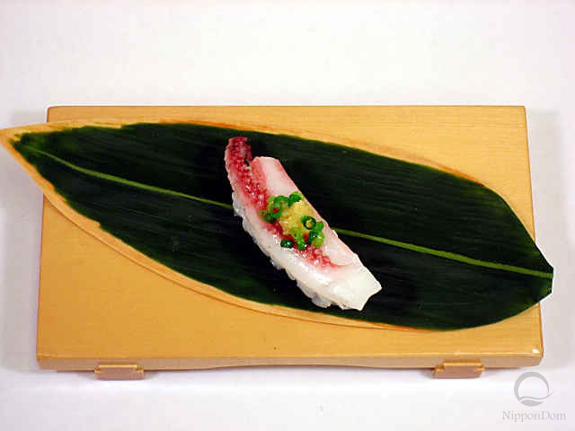 Replica of sushi "spice squid"